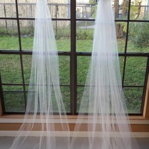 Chapel length 7.5 ft white wedding veil